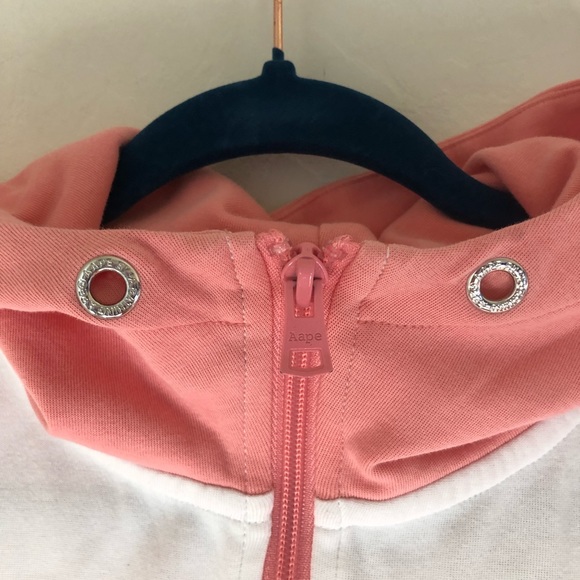 BAPE Bathing Ape Pink Oversized Hoodie Dress size XXS - Picture 7 of 9